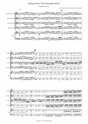 Book cover for Miniature Overture (Fantasia from Nutcracker) for Recorder Quartet