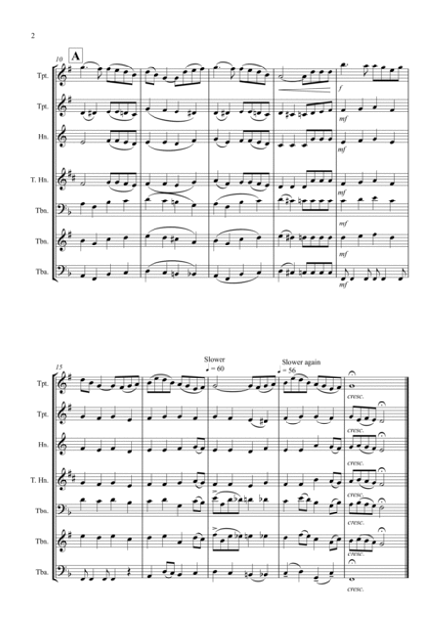 Danny Boy for Brass Quintet Brass Quintet scores gallery preview page 2
