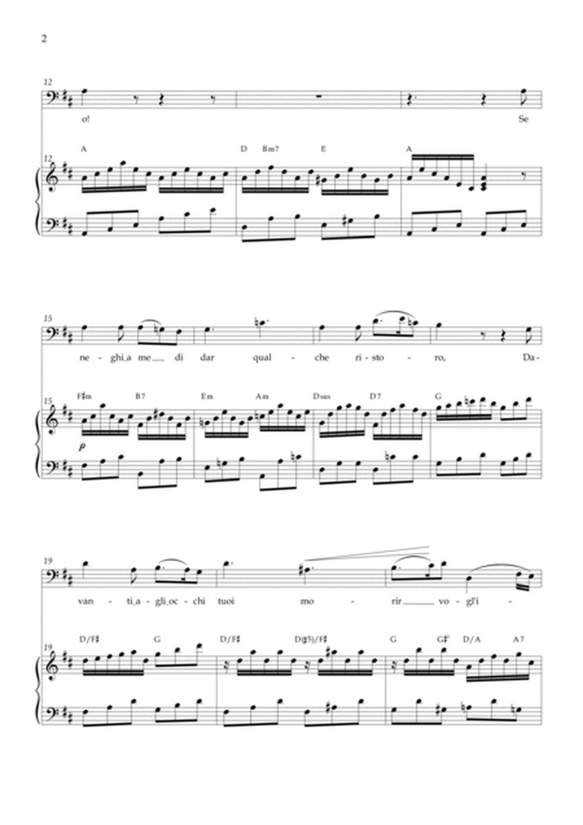 Deh vieni alla finestra (Don Giovanni) Mozart - D Major Chords (BARITONE) image number null
