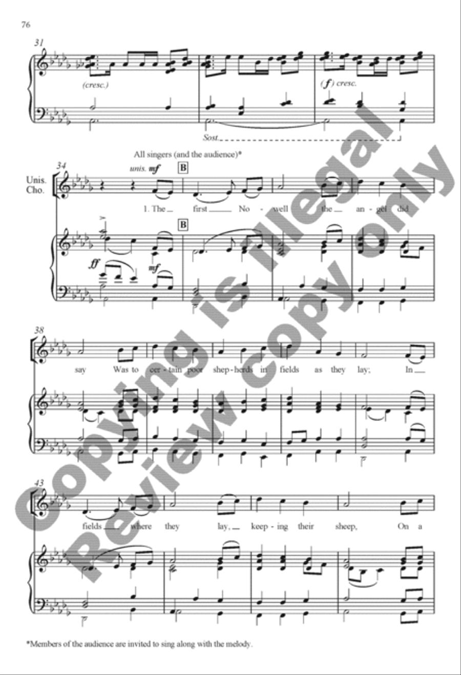 The Snow Lay On the Ground: Nine Festive Carol Settings 4-Part scores gallery preview page 44