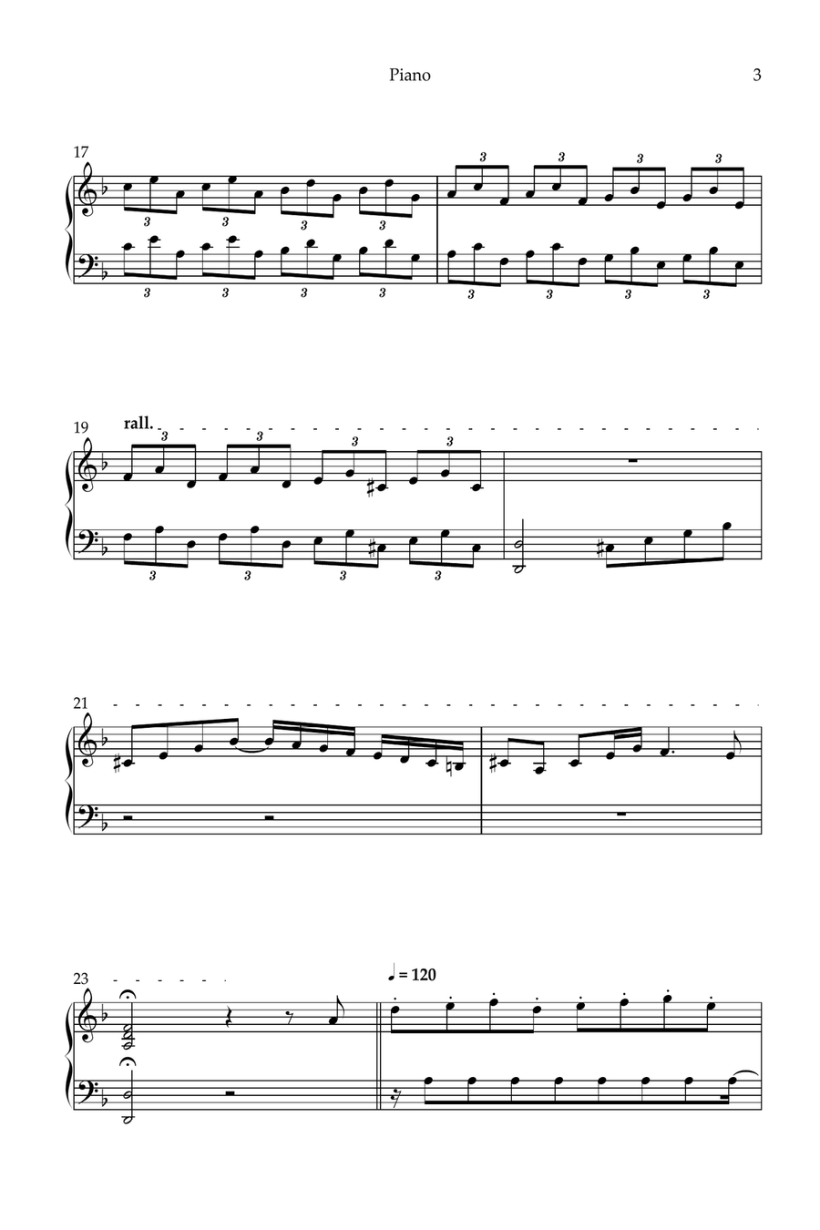 Toccata and Fugue in D Minor Easy Piano scores gallery preview page 3