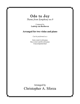 Ode to Joy, for two violas and piano