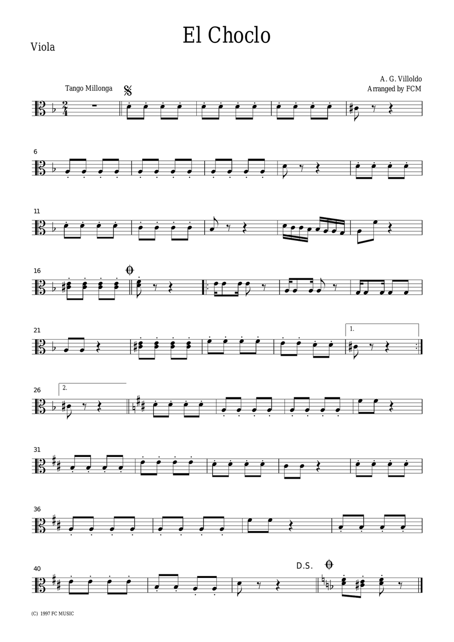 Tango El Choclo, for string quartet, TA002 String Quartet scores gallery preview page 3