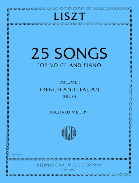 Songs, Vol. I for High Voice (French and Italian) (MILLER)