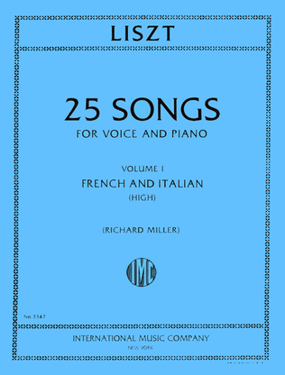 Book cover for Songs for High Voice - Volume I (French and Italian)