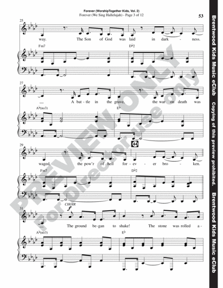 Forever - We Sing Hallelujah (choral book) image number null