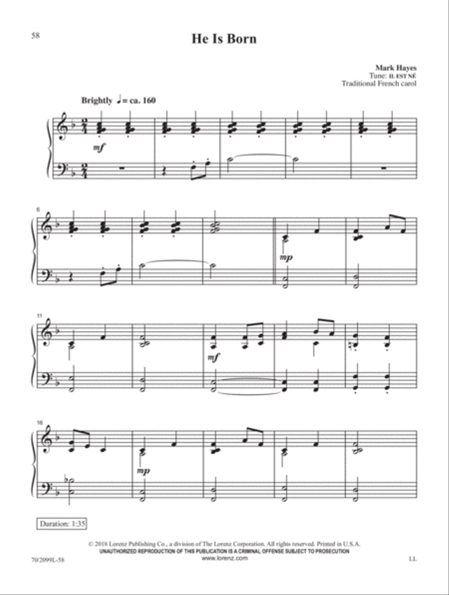 Mark Hayes Miniatures, Vol. 2 Piano Solo scores gallery preview page 19