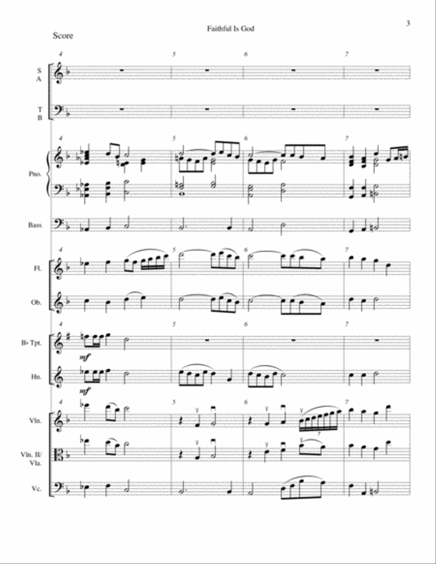 Faithful Is God Faithful Is God Orchestra scores gallery preview page 3