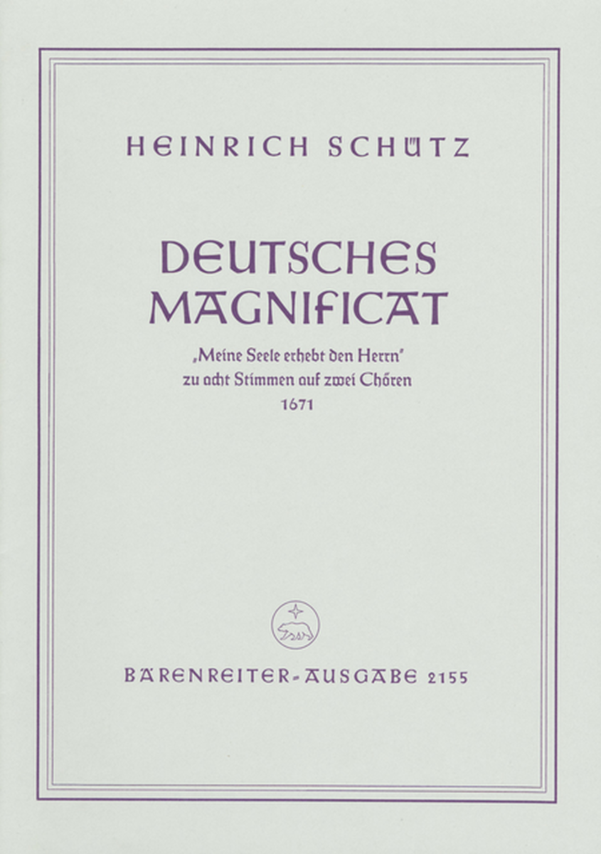 Deutsches Magnificat 1671 "Meine Seele erhebt den Herrn" SWV 494