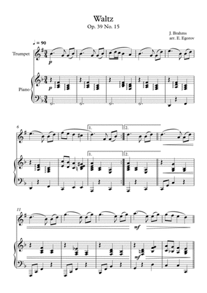 Waltz (Op. 39 No. 15), Johannes Brahms, For Trumpet & Piano