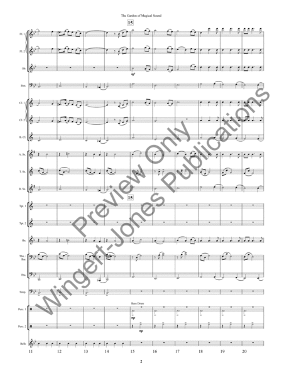 The Garden of Magical Sound Concert Band scores gallery preview page 5