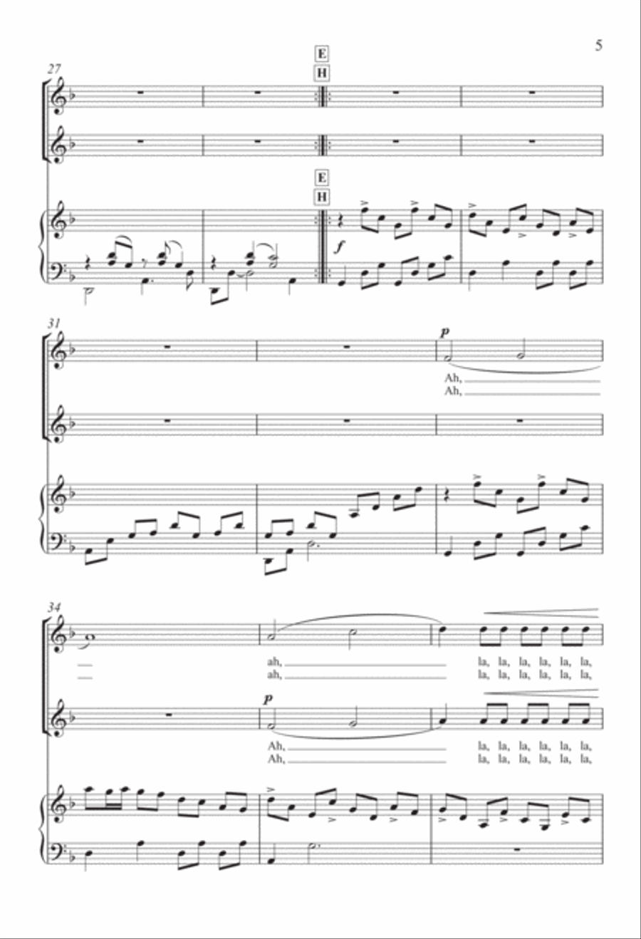 I Will Arise from Three Folk Hymns 4-Part scores gallery preview page 5