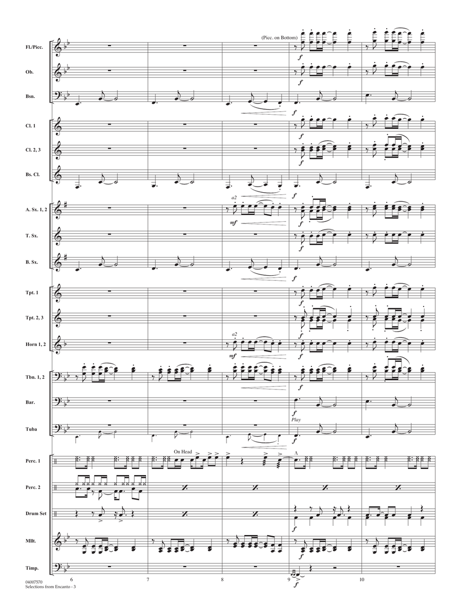 Selections from Encanto (arr. Paul Murtha) - Conductor Score (Full Score) Concert Band scores gallery preview page 3