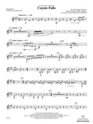 Coyote Falls (from Looney Tunes 3D): (wp) E-flat Tuba T.C.