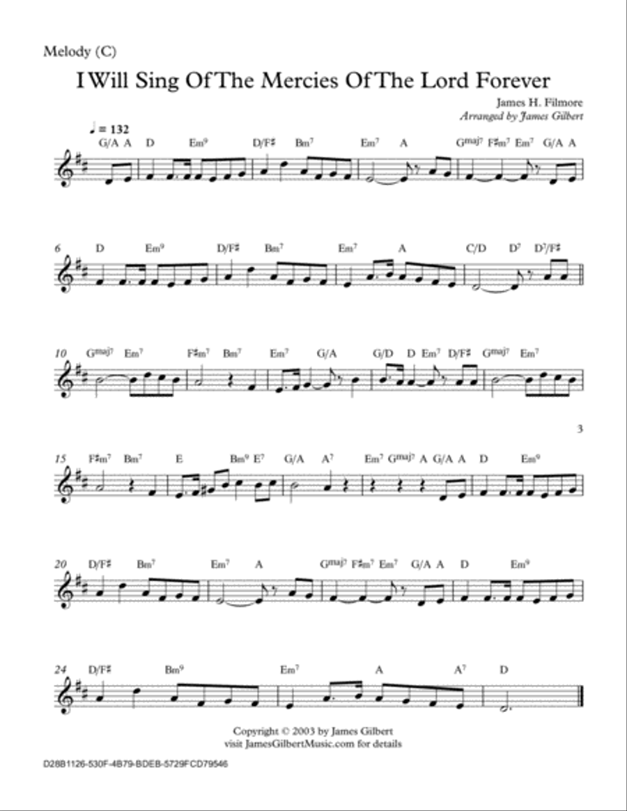 I Will Sing Of The Mercies Of The Lord Small Ensemble scores gallery preview page 5