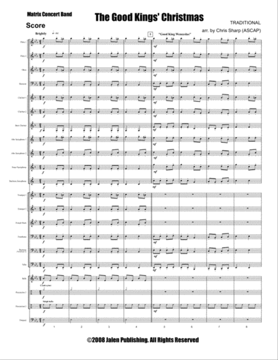 The Good King's Christmas Concert Band scores gallery preview page 2