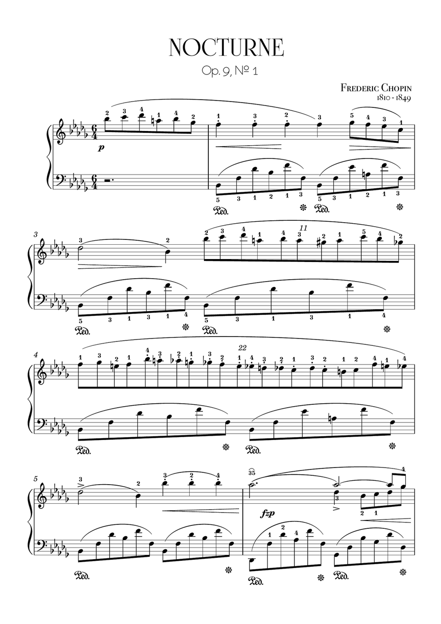Nocturne Op. 9, Nº 1. Piano Method scores gallery preview page 3