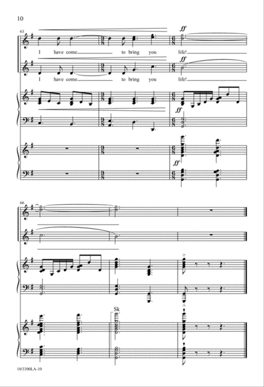I Have Come 2-Part scores gallery preview page 11