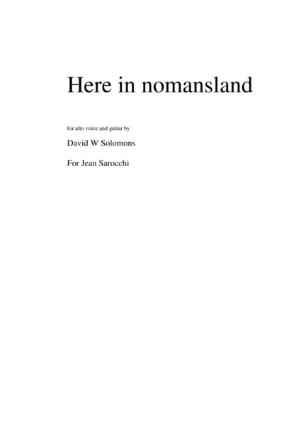 Here in Nomansland - alto voice and classical guitar image number null