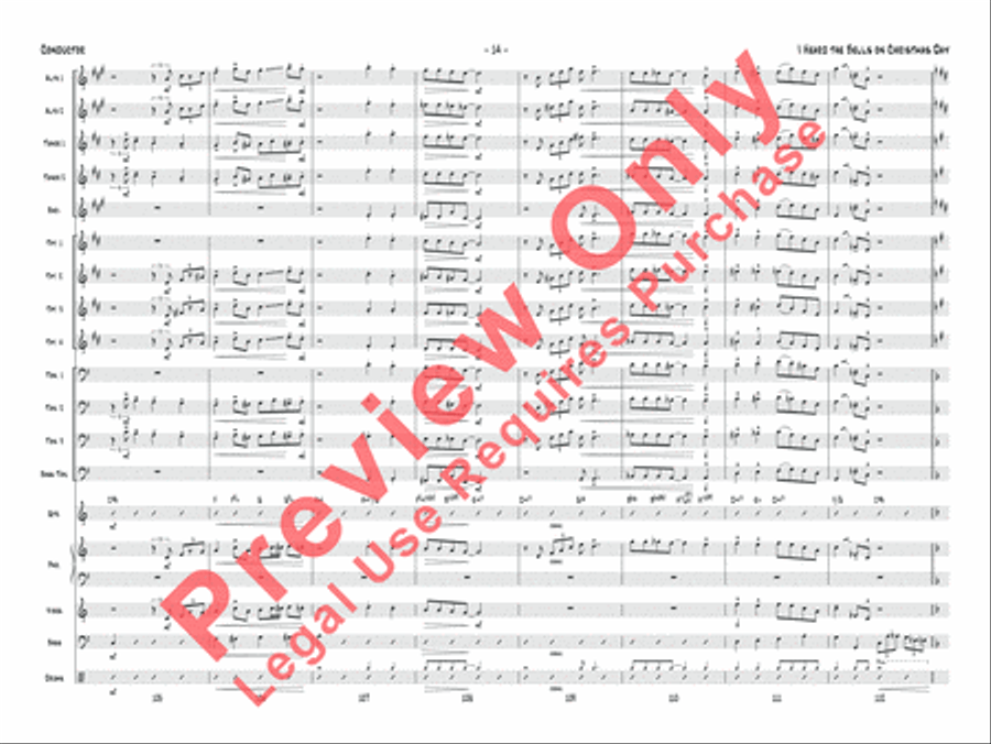 I Heard the Bells on Christmas Day Jazz Ensemble scores gallery preview page 15