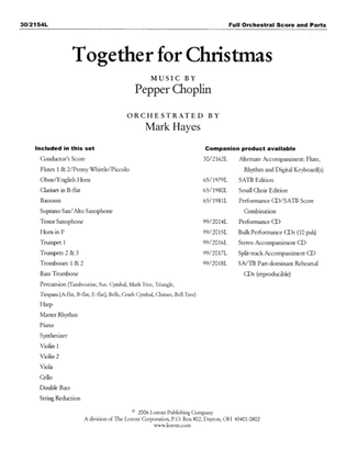 Book cover for Together for Christmas - Orchestral Score and Parts