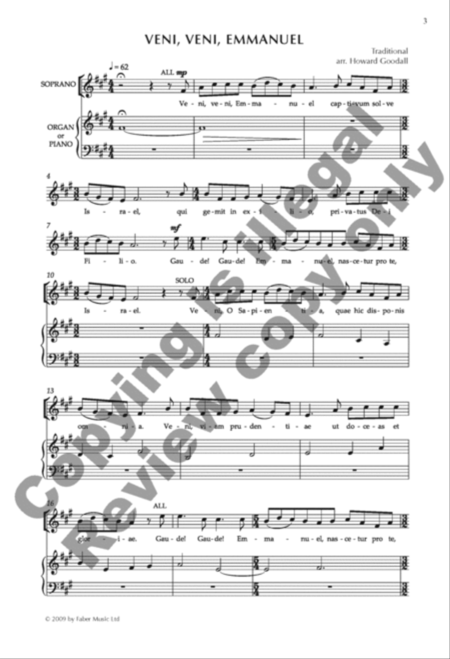 Veni, veni, Emmanuel from Enchanted Carols Choir scores gallery preview page 3