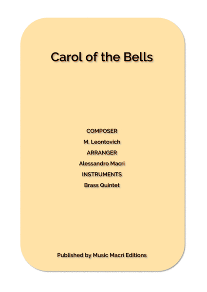 Carol of the Bells by M. Leontovich image number null