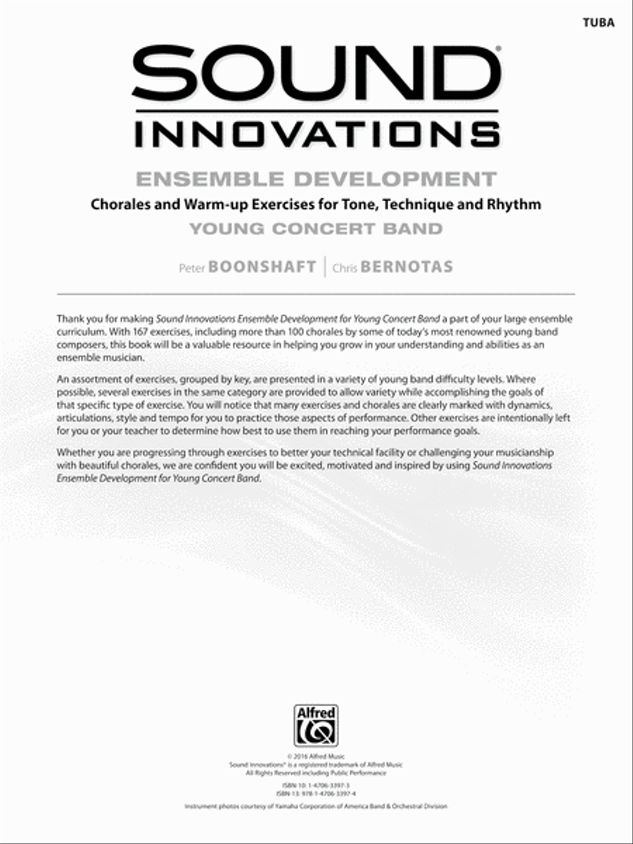 Sound Innovations for Concert Band -- Ensemble Development for Young Concert Band Concert Band Methods scores gallery preview page 2