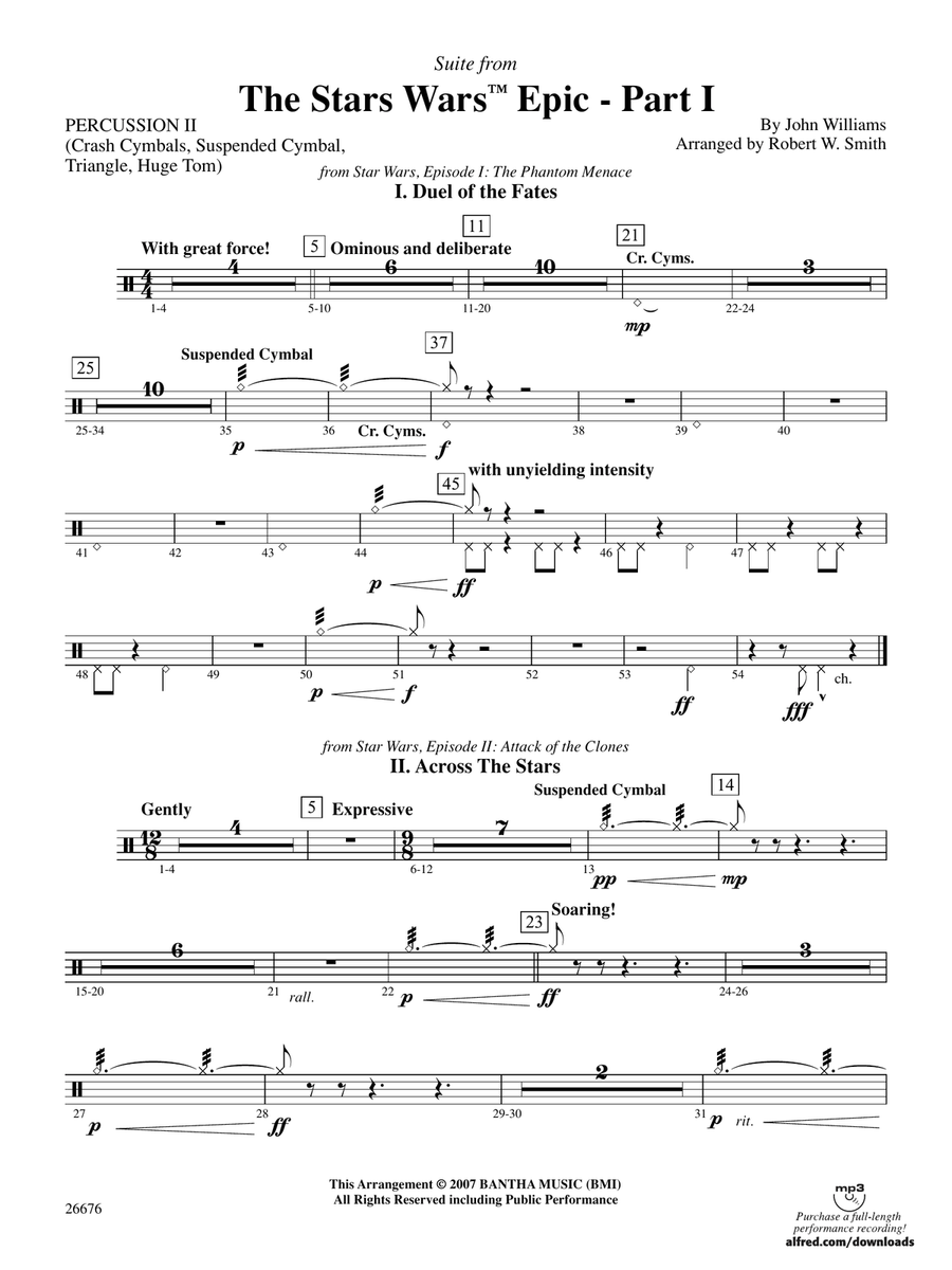 Suite from the Star Wars Epic -- Part I: 2nd Percussion