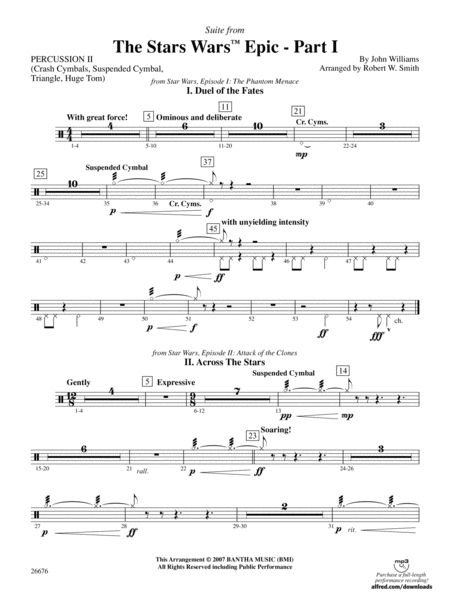 Suite from the Star Wars Epic -- Part I: 2nd Percussion