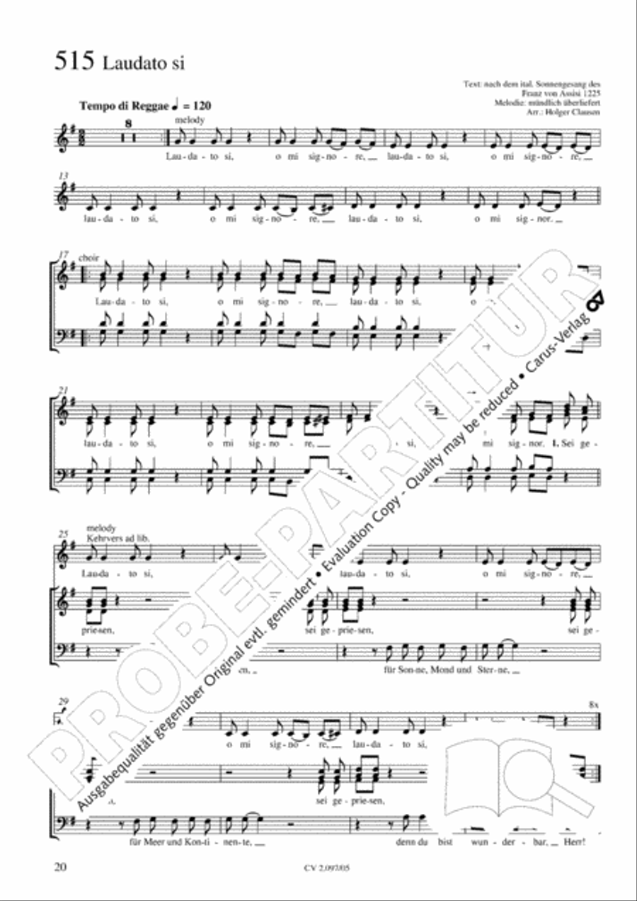 Pop-Chorbuch zum EG: Morning has broken Choir scores gallery preview page 21