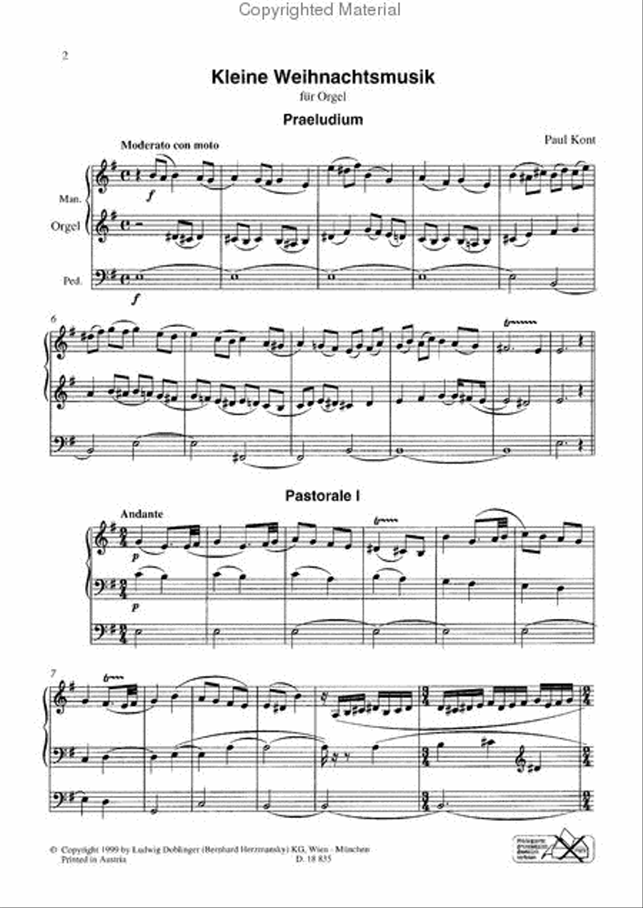 Kleine Weihnachtsmusik Organ scores gallery preview page 2