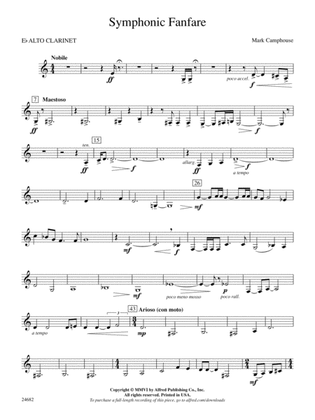 Symphonic Fanfare: E-flat Alto Clarinet