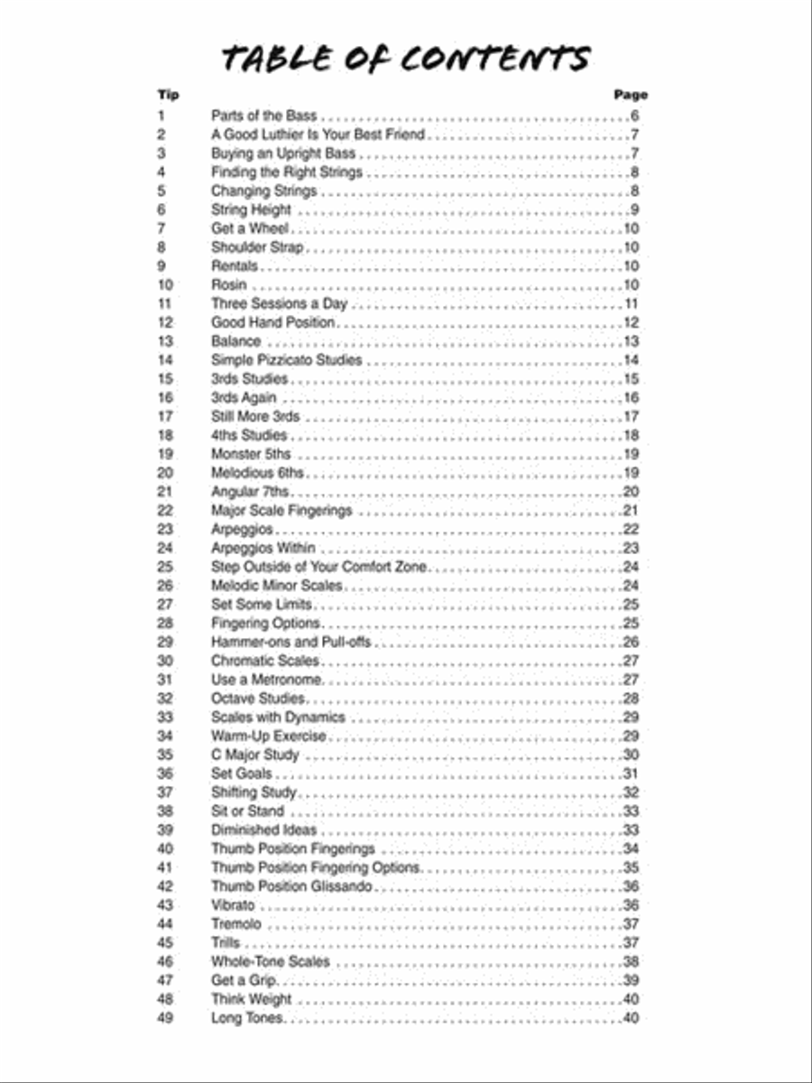 101 Upright Bass Tips 101 Upright Bass Tips Double Bass scores gallery preview page 3