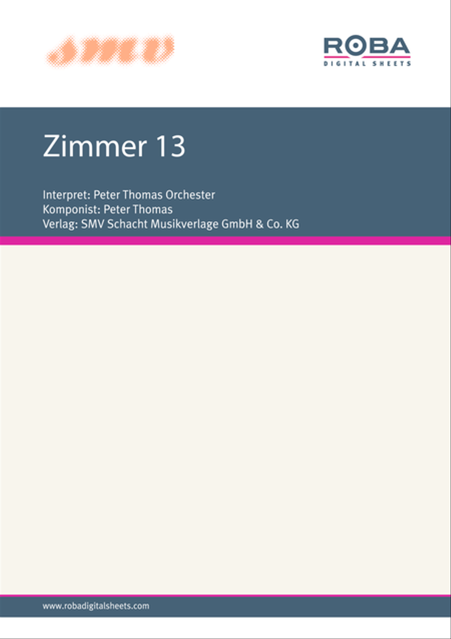 Zimmer 13 Piano, Vocal scores gallery preview page 1