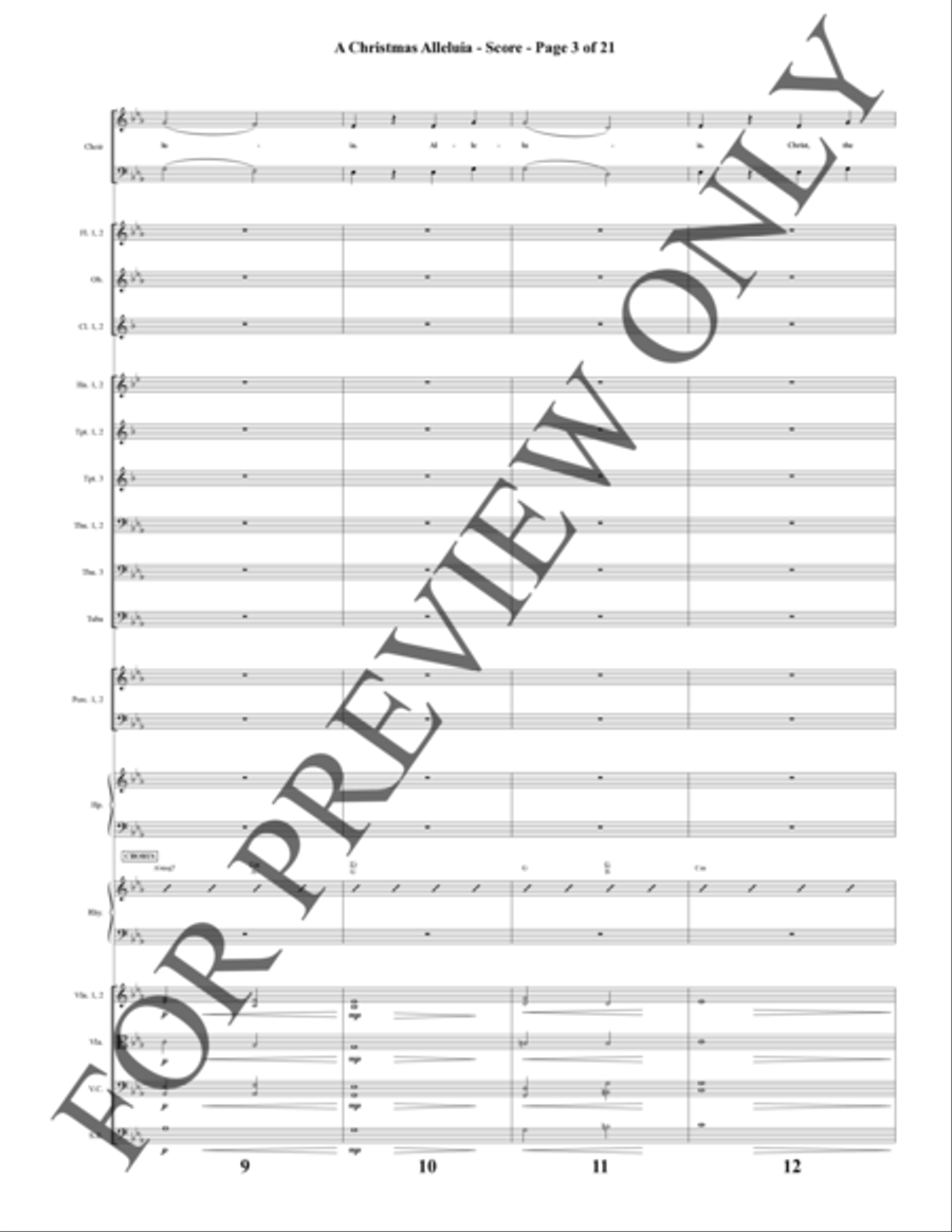 A Christmas Alleluia - Orchestration (pdf) Choir scores gallery preview page 4