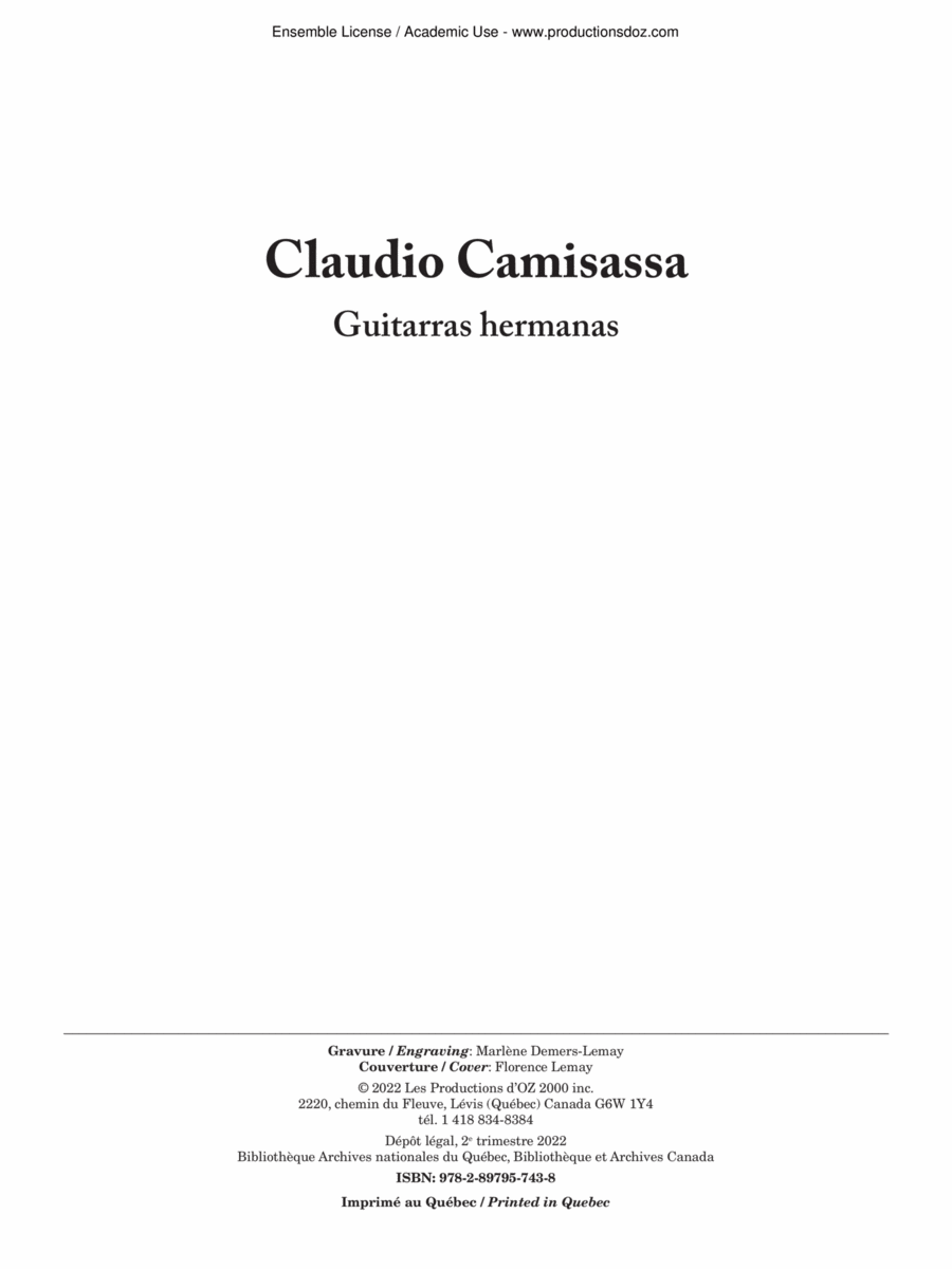 Guitarras hermanas Guitarras hermanas Classical Guitar scores gallery preview page 1