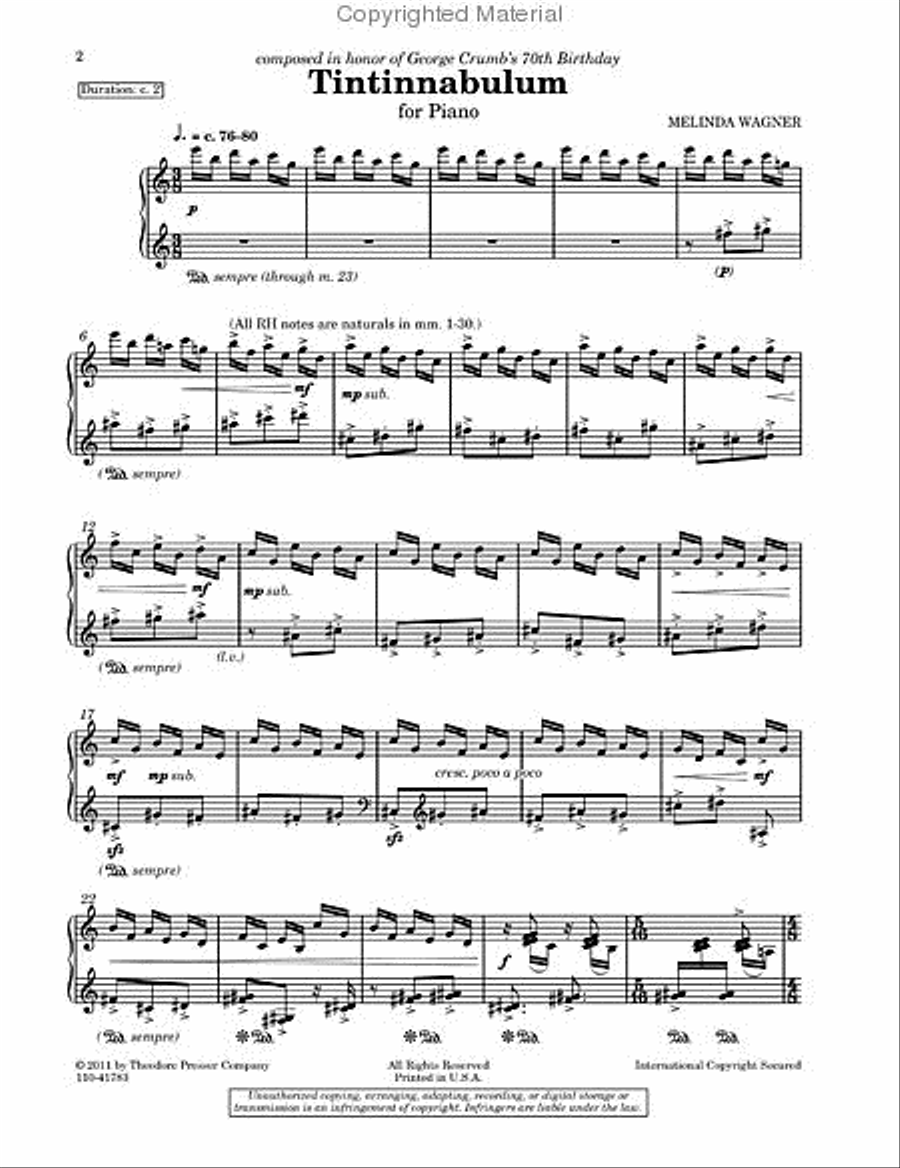 Tintinnabulum Tintinnabulum Chamber Music scores gallery preview page 2