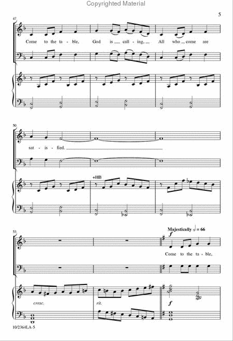 Come to the Table 4-Part scores gallery preview page 6