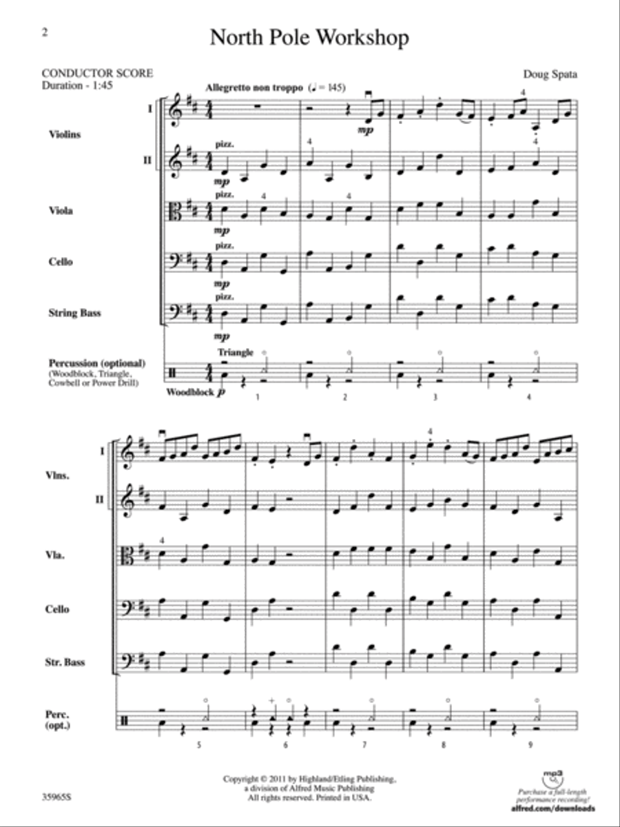 North Pole Workshop: Score String Orchestra scores gallery preview page 2