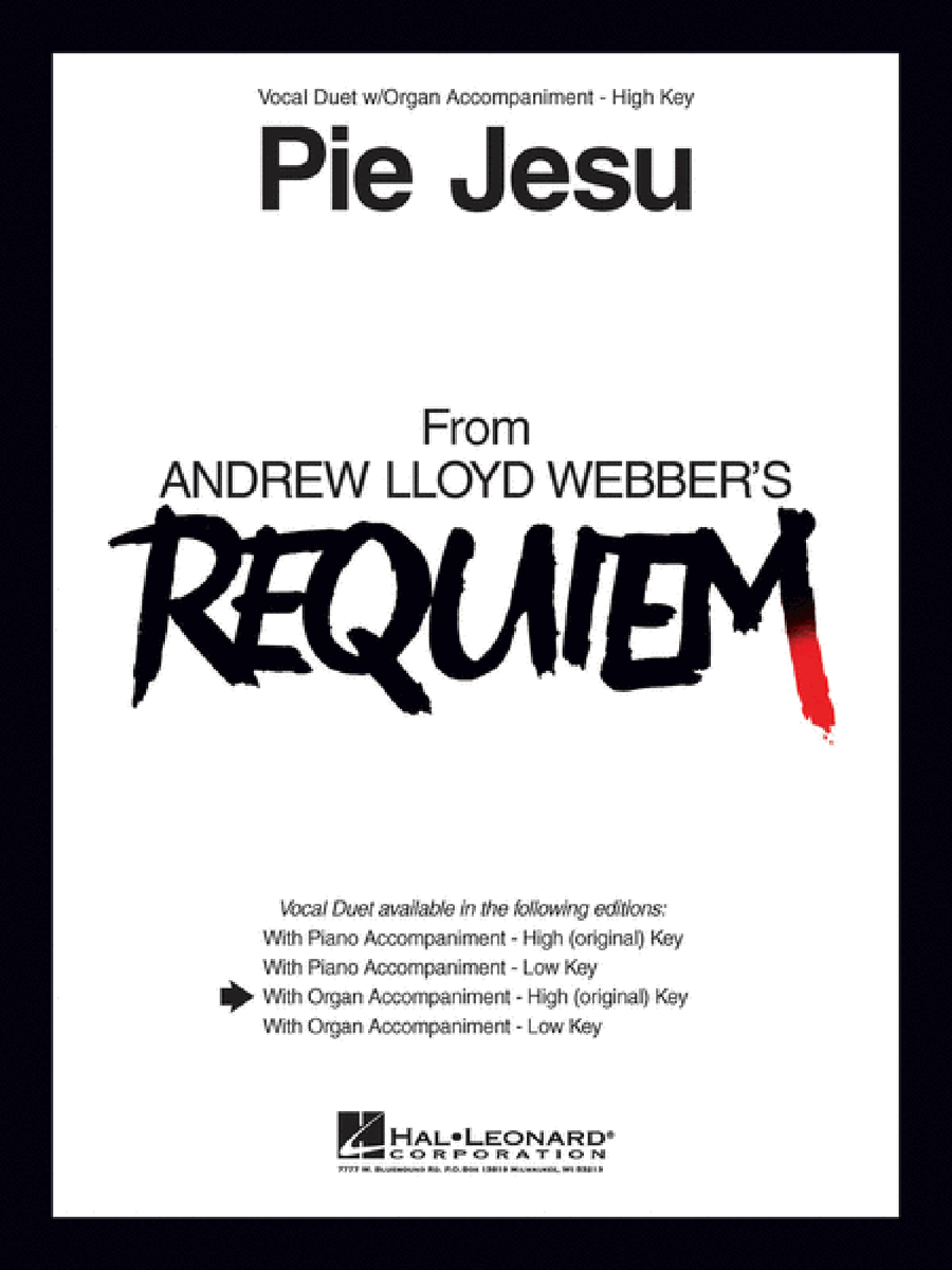 Pie Jesu (from Requiem) Organ Accompaniment scores gallery preview page 1