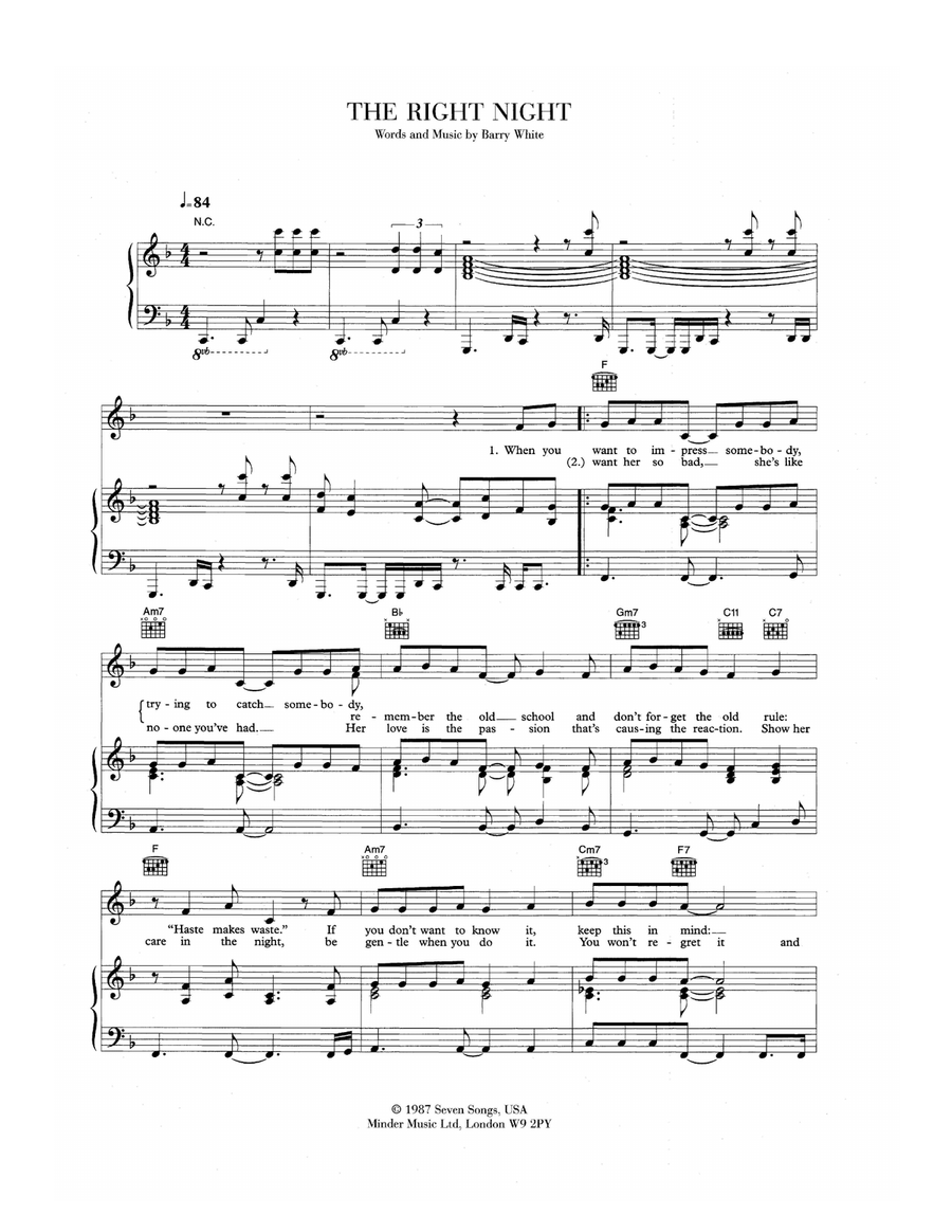 The Right Night Acoustic Guitar scores gallery preview page 1