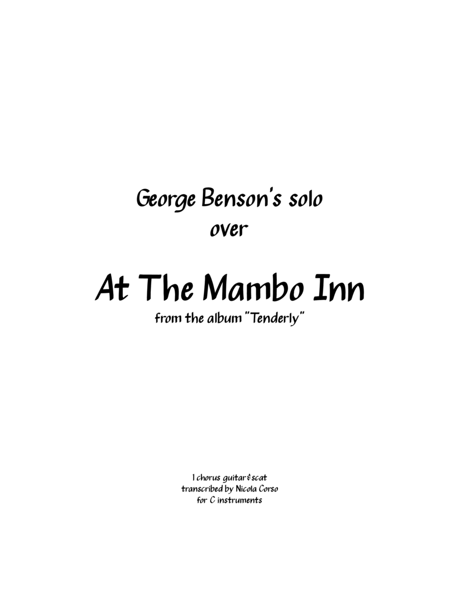 At The Mambo Inn At The Mambo Inn Electric Guitar scores gallery preview page 1
