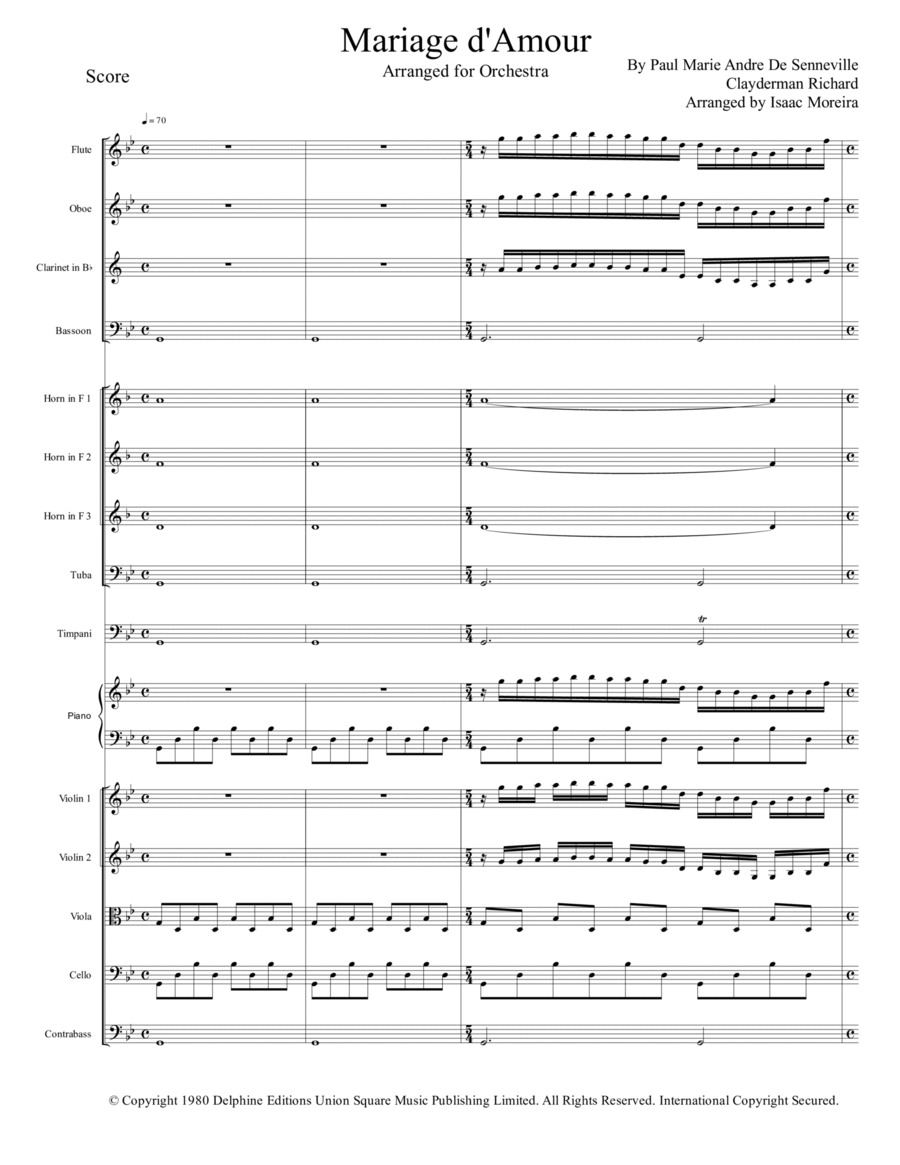 Mariage D'amour Large Ensemble scores gallery preview page 1