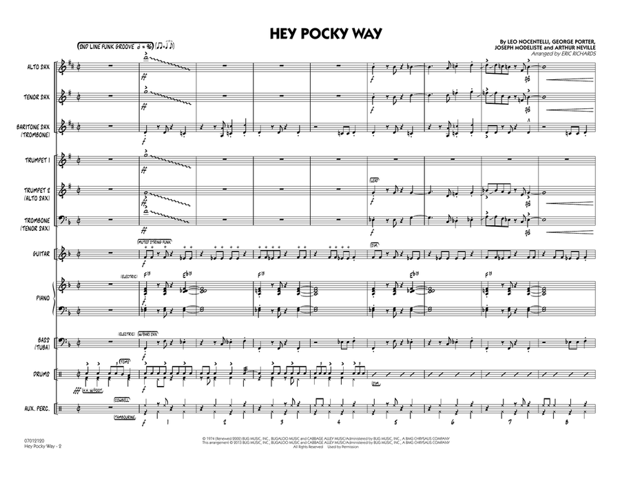 Hey Pocky Way - Full Score Jazz Ensemble scores gallery preview page 2