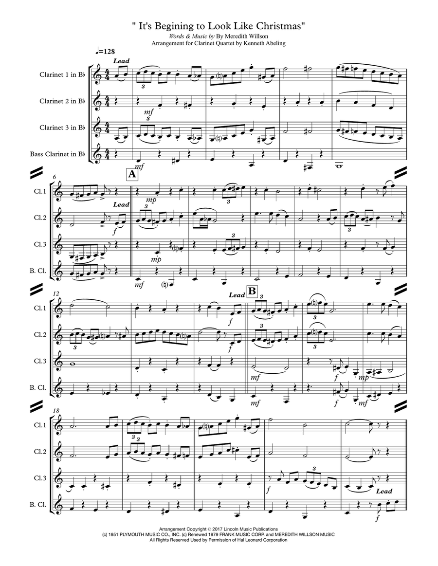 It's Beginning To Look Like Christmas Woodwind Ensemble scores gallery preview page 2