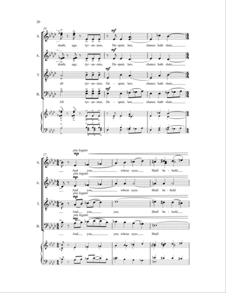 Three Metaphysical Motets 4-Part scores gallery preview page 12