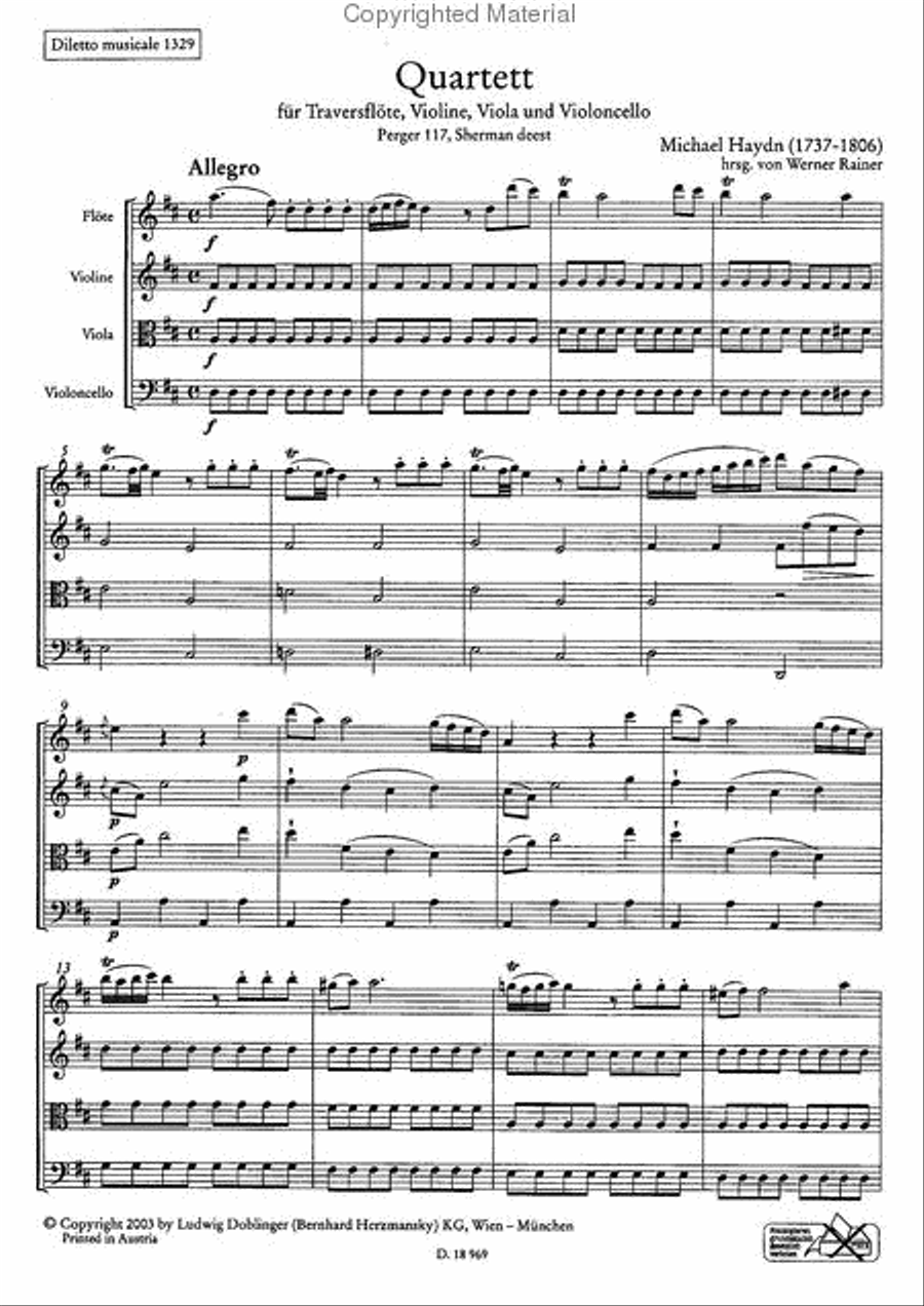 Quartetto in D Flute scores gallery preview page 2