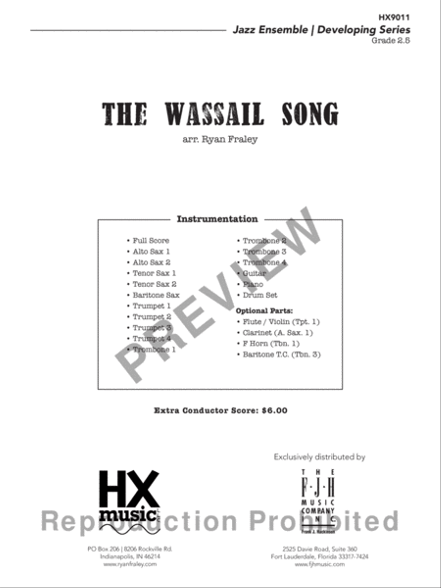 The Wassail Song Jazz Ensemble scores gallery preview page 2