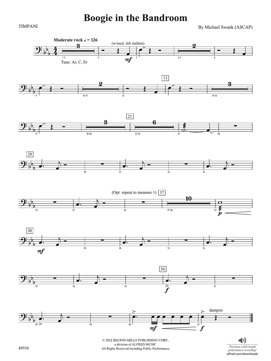 Boogie in the Bandroom: Timpani